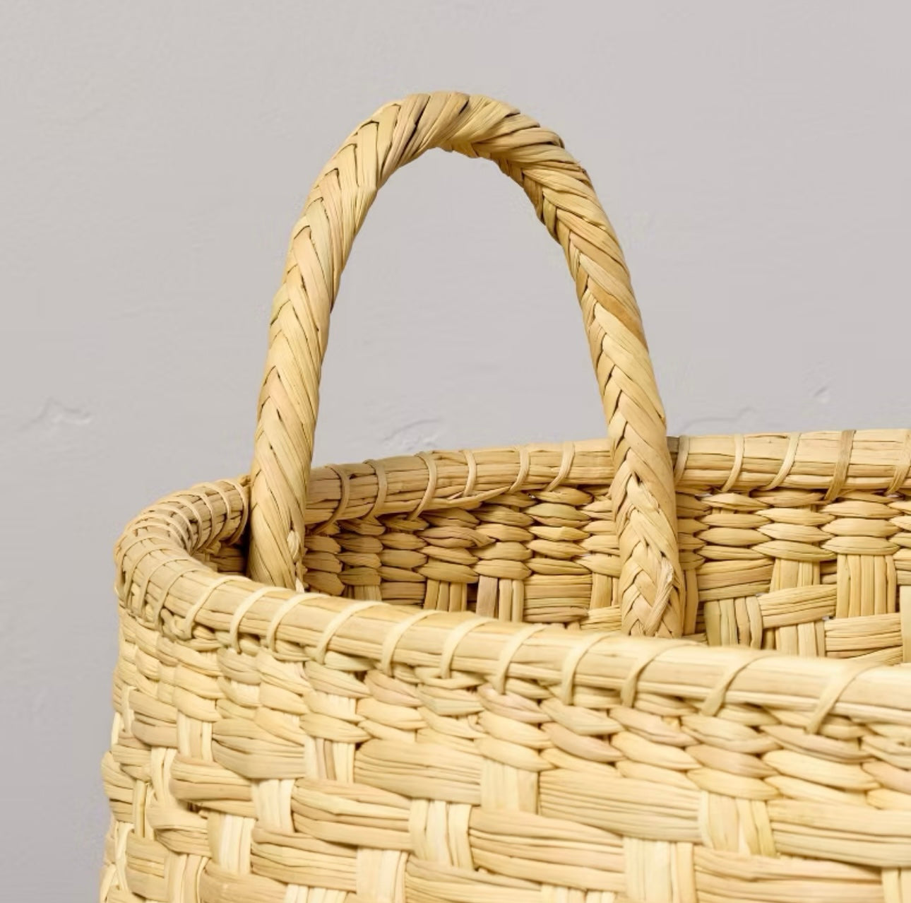 Cesta de Almacenamiento Decorativa | Tejido de Hierba Marina | HEARTH & HAND™
