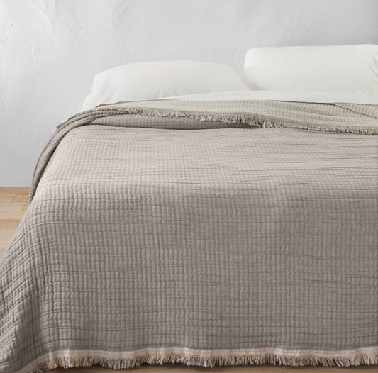 KING Colcha Reversible de Algodón Texturizado | CASALUNA™