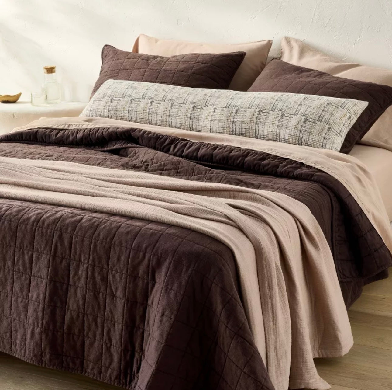 Colcha en Mezcla de Lino CASALUNA™ Ideal para camas Matrimonial y Queen
