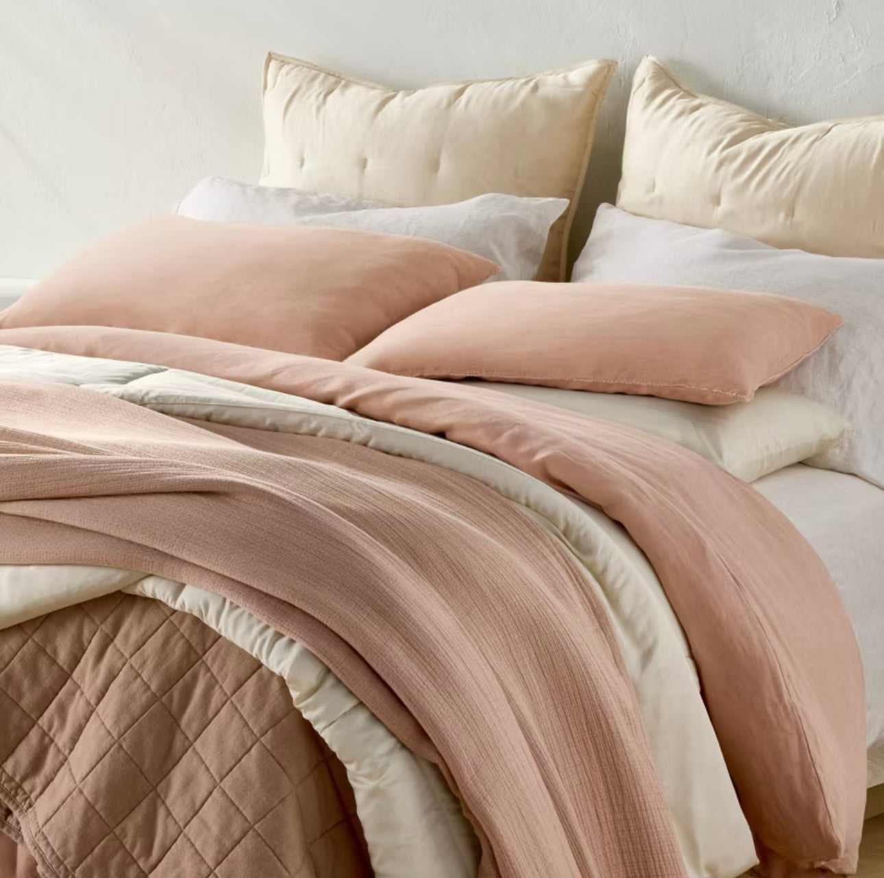 Juego de Edredón y Fundas de Almohada de Bambú de Rayón | CASALUNA™ Ideal para camas Matrimonial y Queen