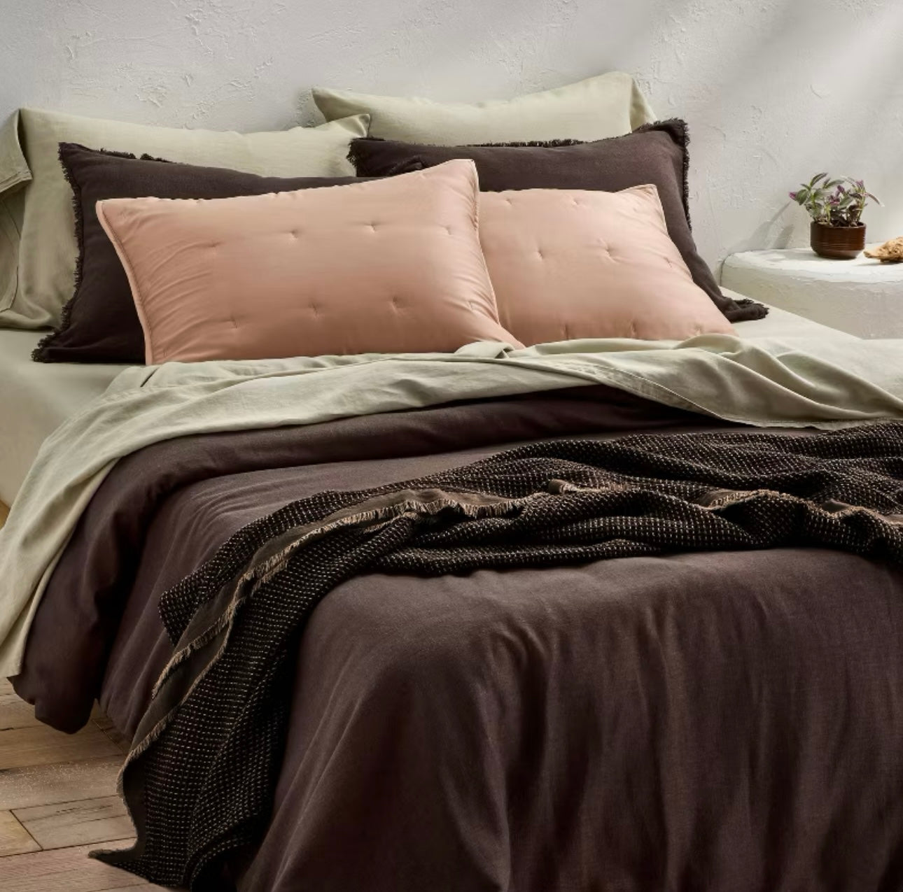 Colcha y Fundas de Almohada a Juego | Rayón de Bambú | CASALUNA™ Ideal para camas Matrimonial y Queen