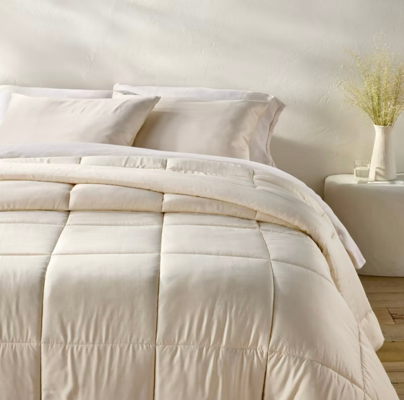 Juego de Edredón y Fundas de Almohada de Bambú de Rayón | CASALUNA™ Ideal para camas Matrimonial y Queen