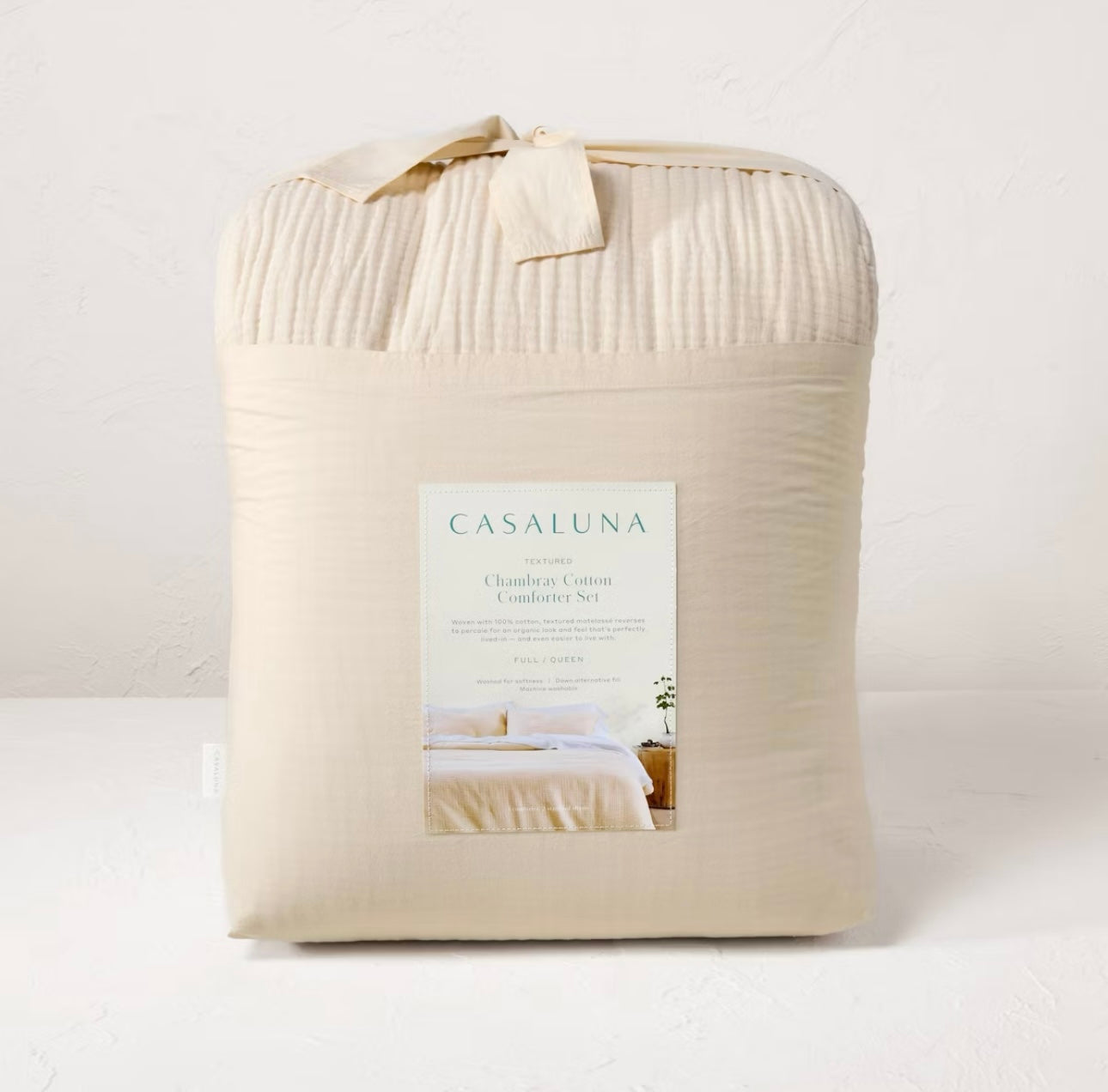 Juego de Edredón Texturizado Chambray
| CASALUNA'™ Ideal para camas King y
Cal King
