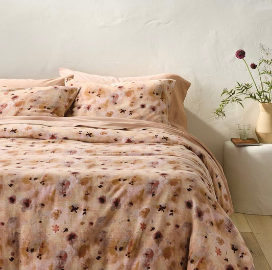 DUVET COVER de Mezcla de Lino Pesado con Estampado Floral | CASALUNA™