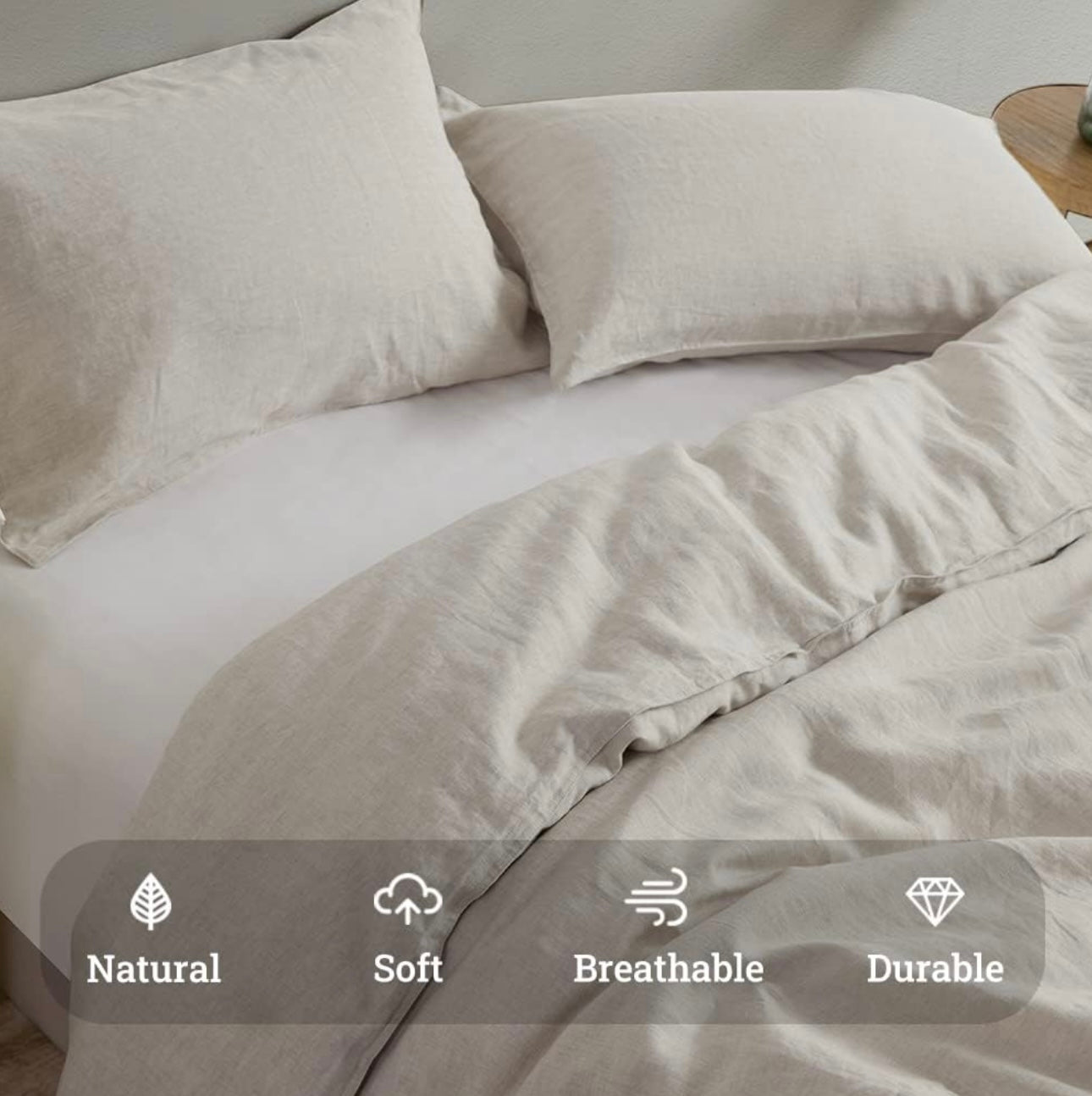 Set de Duvet Cover 3 Piezas | 100% Lino Francés Lavado a la Piedra | Natural Linen