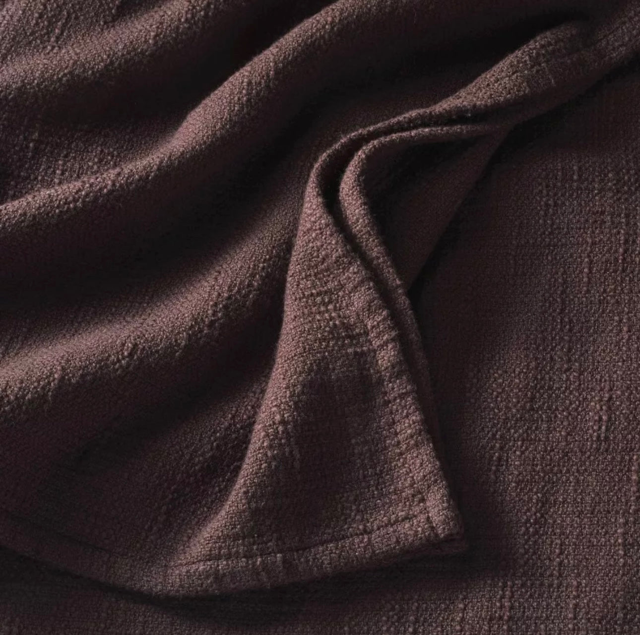 KING Manta 100% Algodón Tono Marrón Higo | CASALUNA™