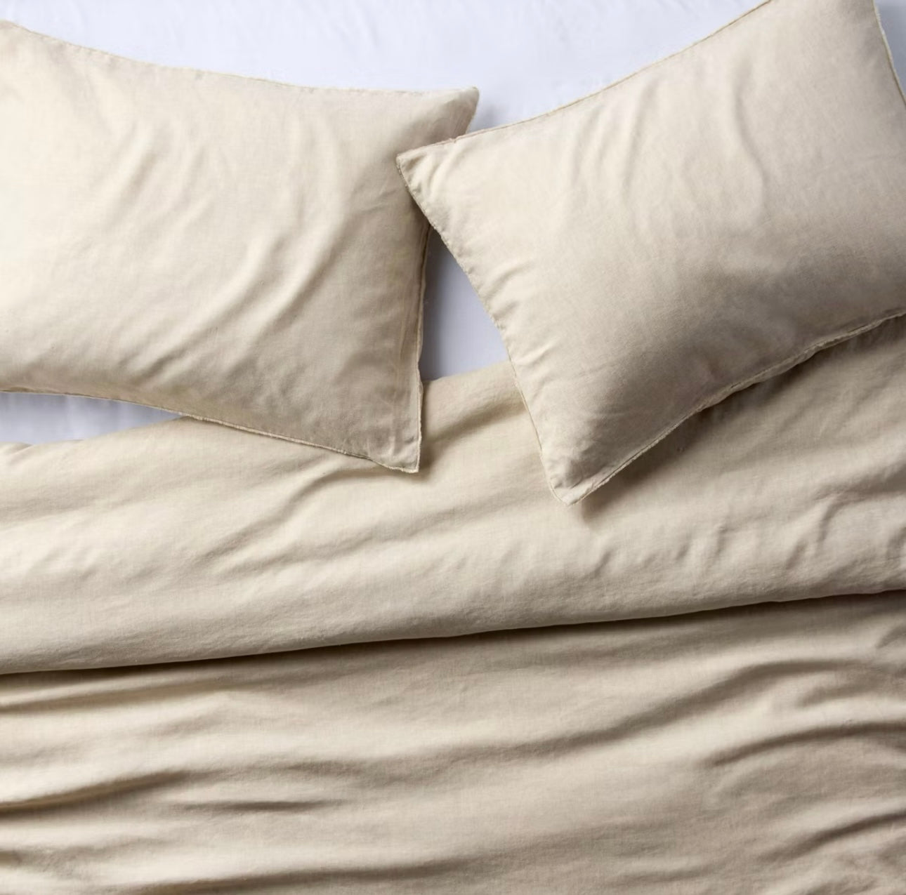 DUVET COVER + Fundas de Almohada | 100% Lino Europeo | CASALUNA™ Ideal para camas Matrimonial y Queen