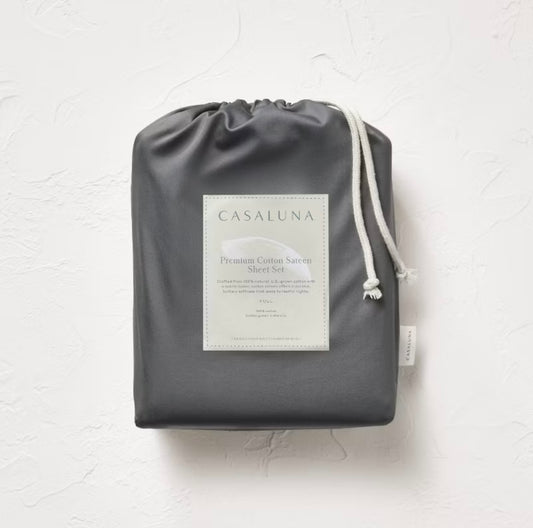 MATRIMONIAL Juego de Sábanas 100% Algodón Satén 500 Hilos | CASALUNA™