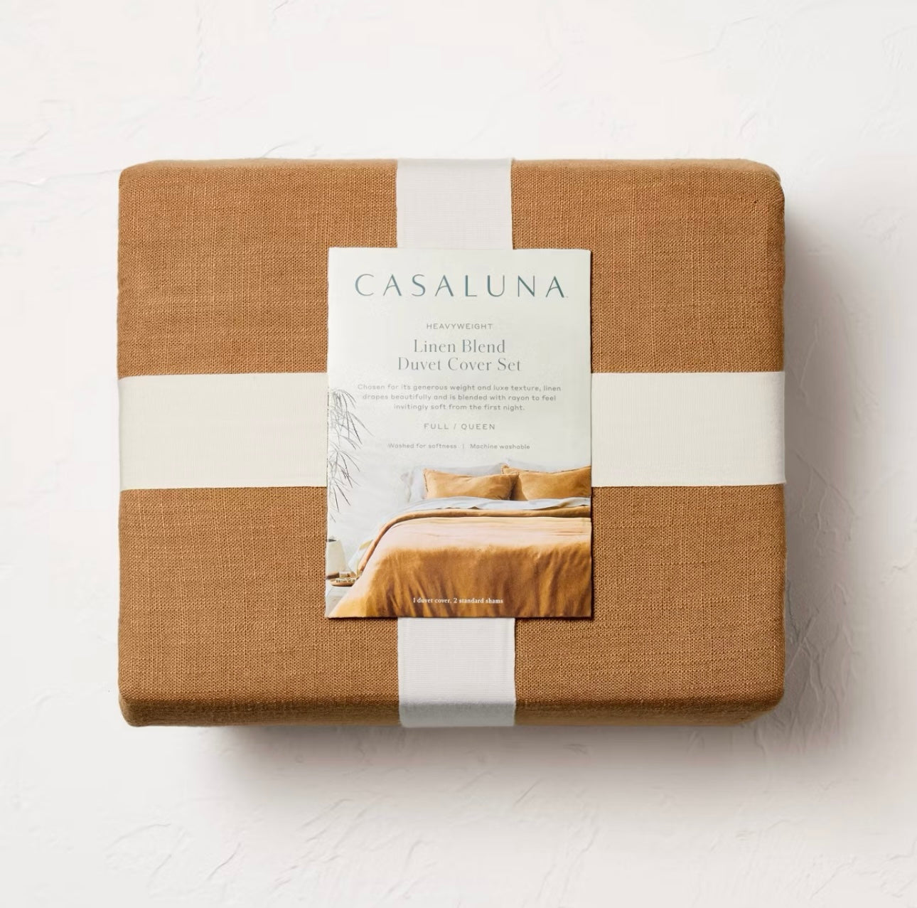 DUVET COVER y Fundas de Almohada | Mezcla de Lino | CASALUNA™ Ideal para camas Matrimonial y Queen