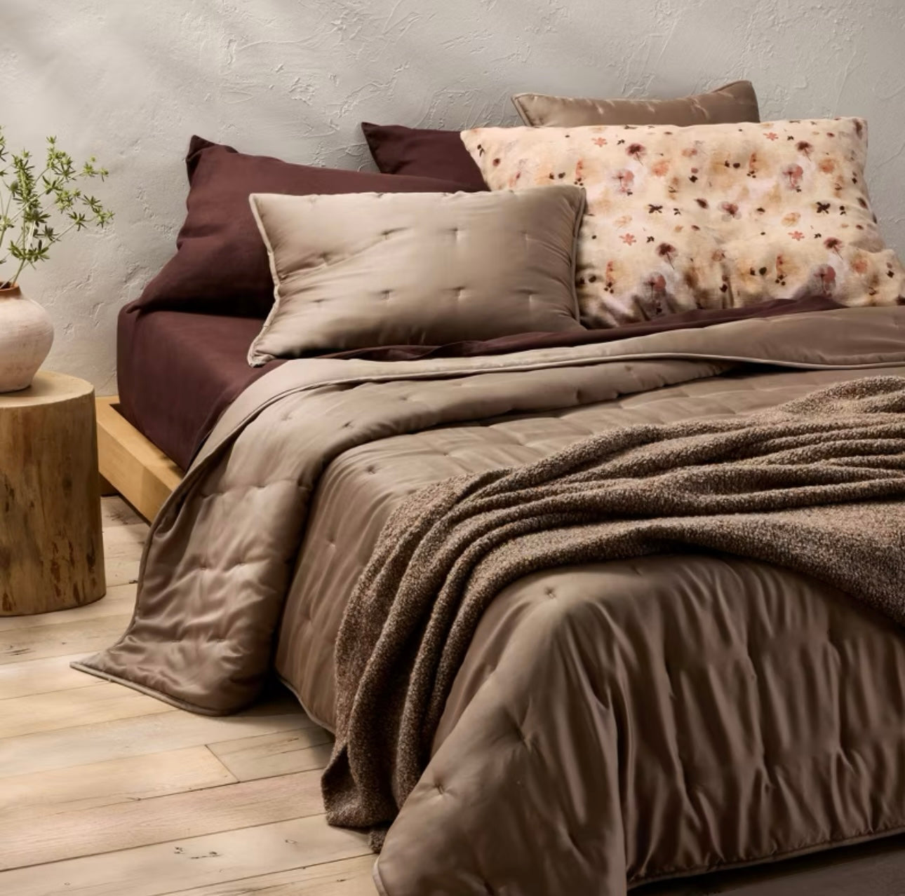 Colcha y Fundas de Almohada a Juego | Rayón de Bambú | CASALUNA™ Ideal para camas Matrimonial y Queen