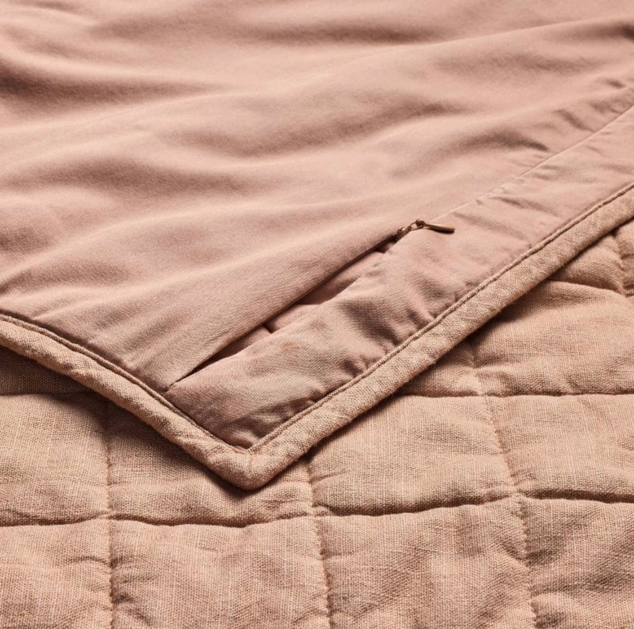 KING FUNDAS DE ALMOHADA DE EDREDÓN DE MEZCLA DE LINO TONO ARCILLA DE ADOBE LIGERA CASALUNA™