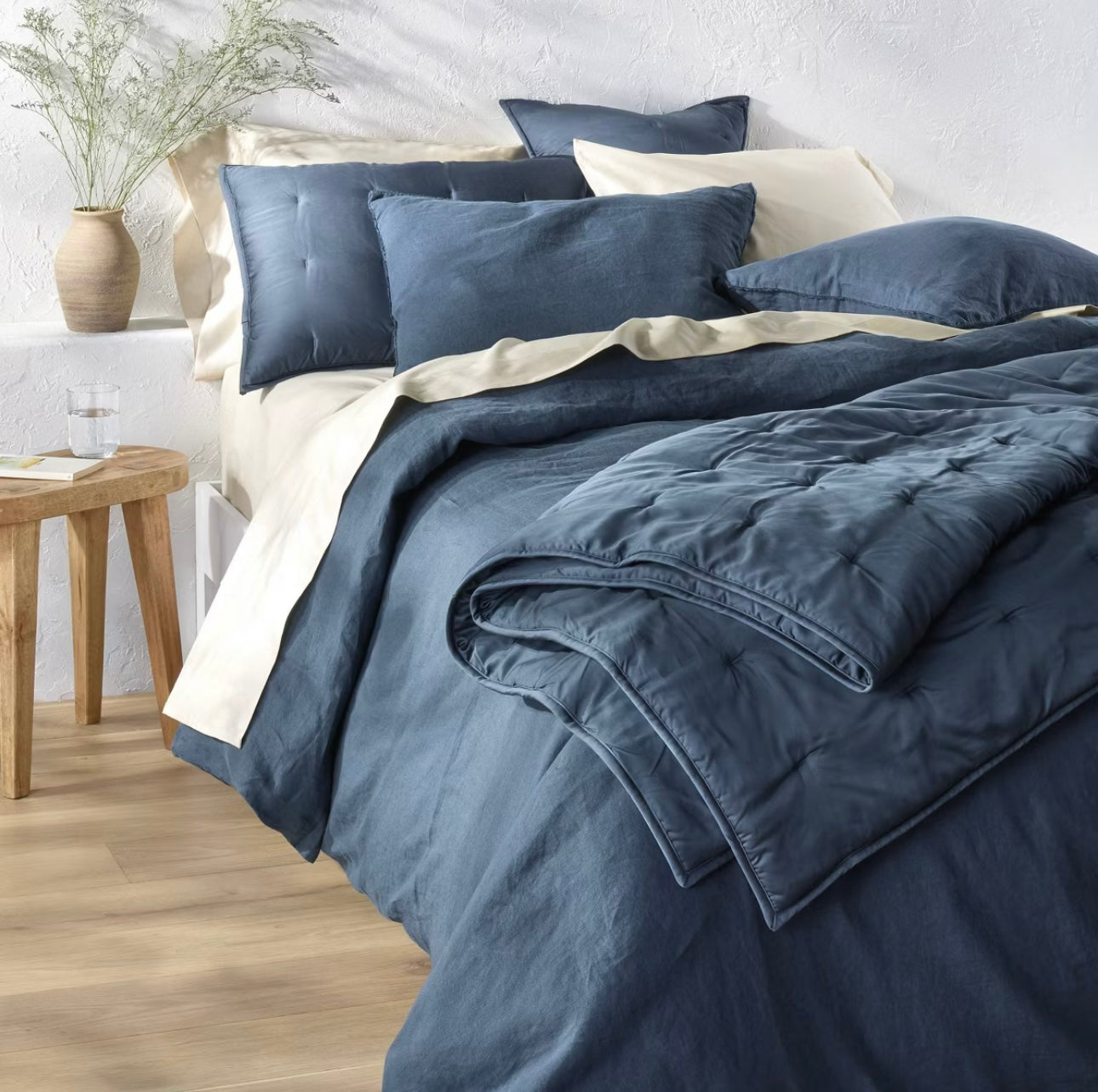 KING Juego de Sábanas Sateen | 600 Hilos | 100% Algodón Premium | CASALUNA™