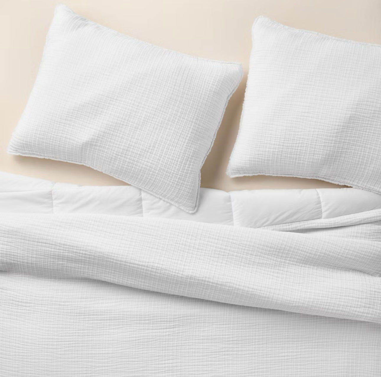 Juego de Edredón Chambray Texturizado | CASALUNA™ Ideal para camas Matrimonial y Queen