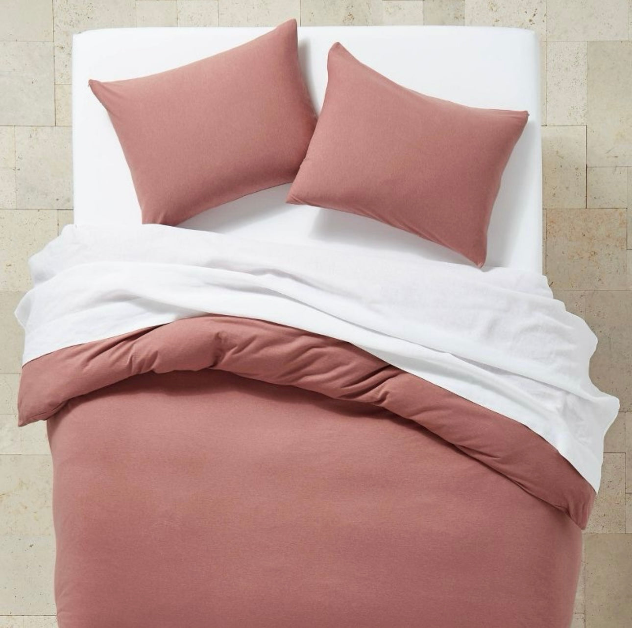 DUVET COVER y Fundas de Almohada Algodón Jersey | CASALUNA™ Ideal para camas Matrimonial y Queen