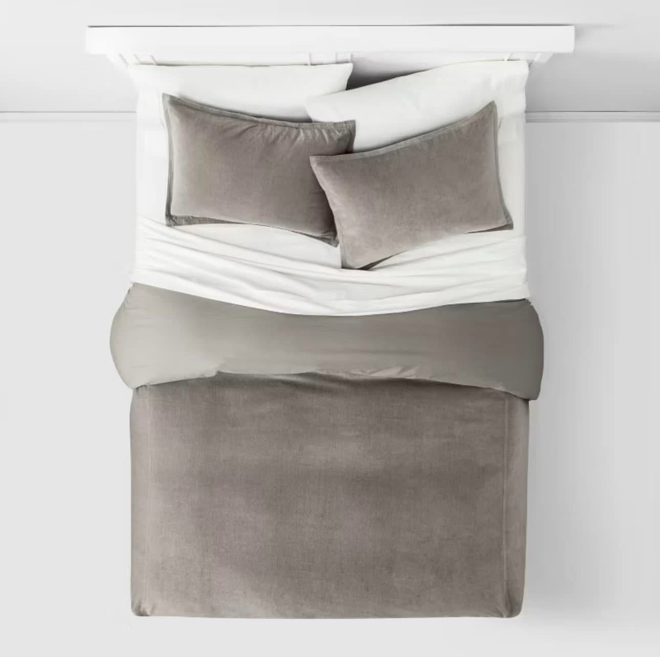 DUVET COVER Y FUNDAS DE ALMOHADA DE TERCIOPELO DE ALGODÓN - THRESHOLD™