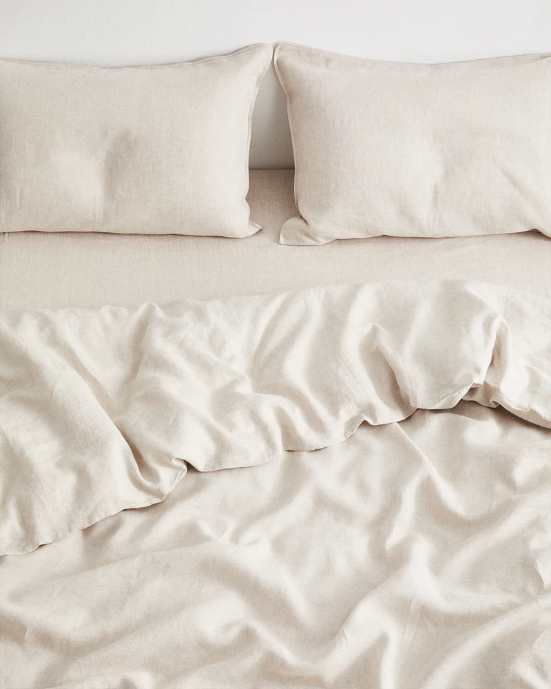Oatmeal Duvet Cover | 100% Lino Francés BED THREADS™ Cal King