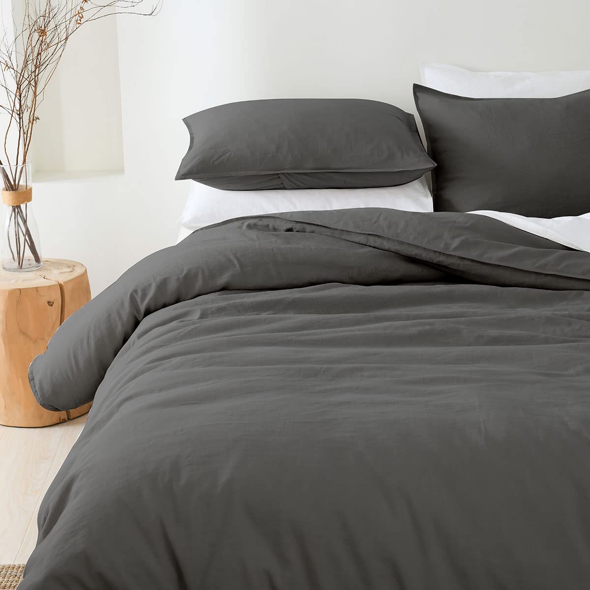 DUVET COVER KING y Fundas de Almohada a Juego de Bambú y Algodón ¡𝘚𝘰𝘭𝘰 𝘲𝘶𝘦𝘥𝘢 1!