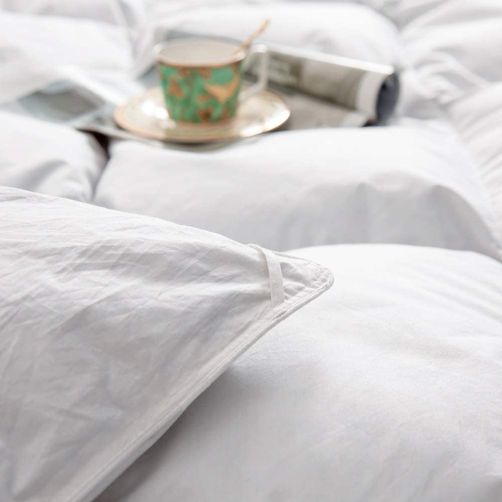 KING - EDREDÓN INSERTÓ DE PLUMAS DE PATO 100% ALGODÓN, 60 ONZAS - ROYOLIVING