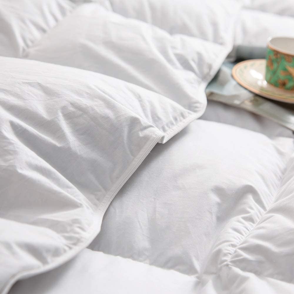 KING - EDREDÓN INSERTÓ DE PLUMAS DE PATO 100% ALGODÓN, 60 ONZAS - ROYOLIVING