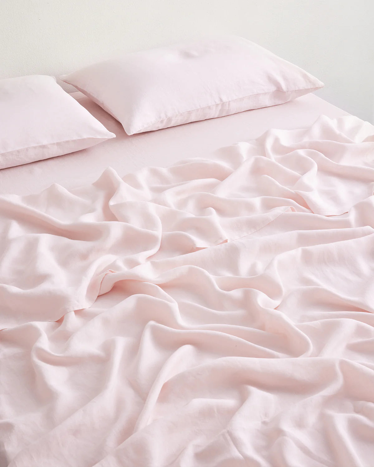 KING SABANA ENCIMERA 100 % LINO FRANCÉS - TONO AGUA DE ROSAS- BED THREADS. ¡𝘚𝘰𝘭𝘰 𝘲𝘶𝘦𝘥𝘢 1!
