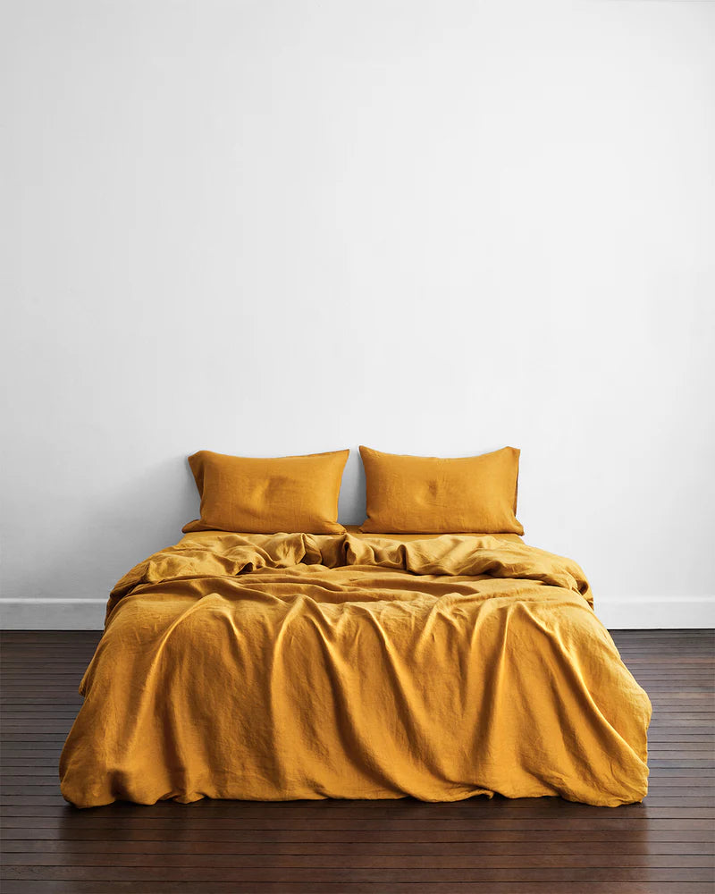 Duvet Cover King Tono Curcuma | 100% Lino Francés BED THREADS™