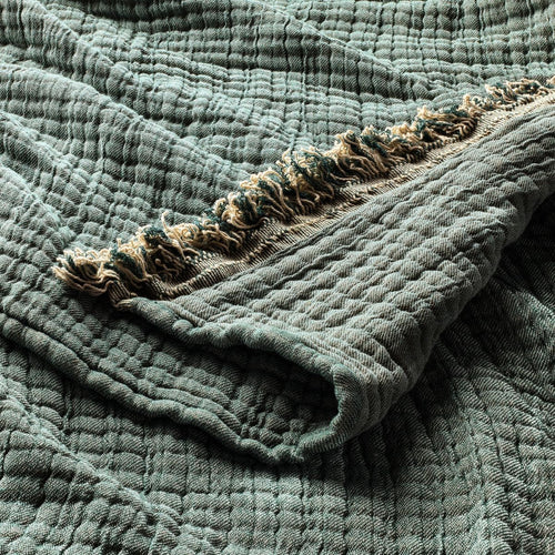 Colcha Reversible Texturizada | 100% Algodón Chambray | CASALUNA™