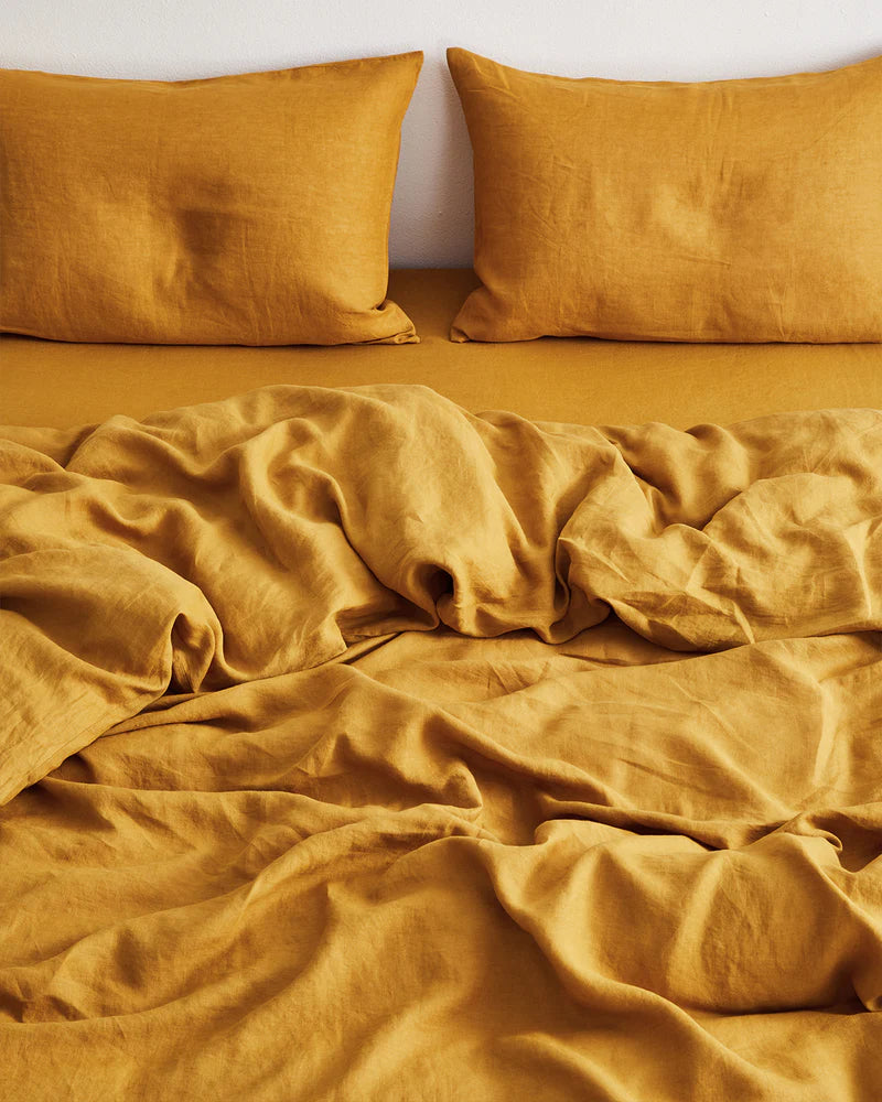 Duvet Cover King Tono Curcuma | 100% Lino Francés BED THREADS™
