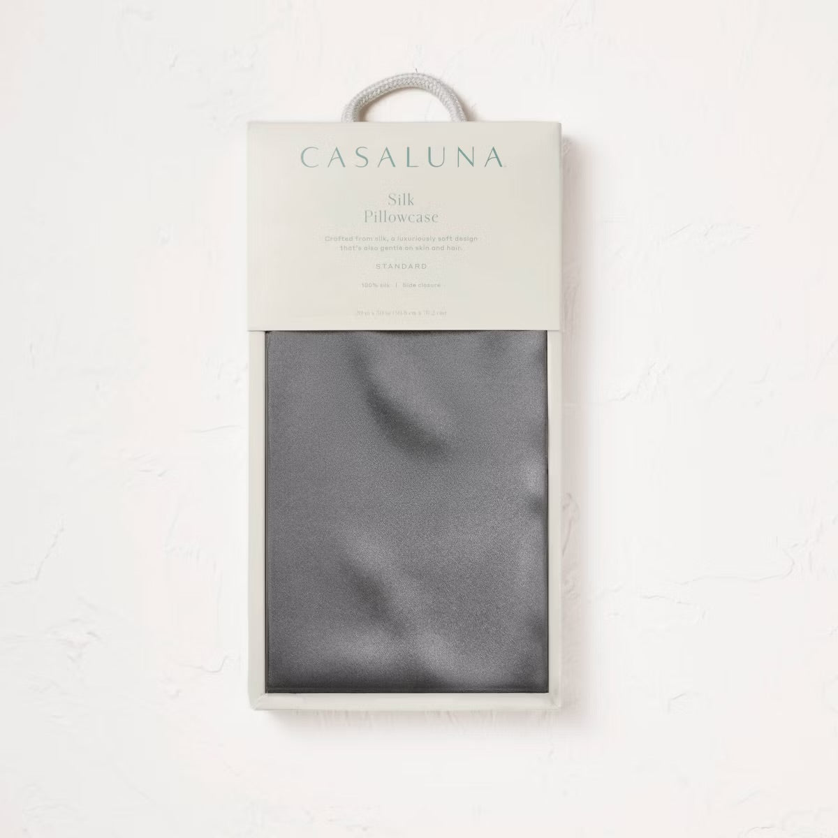 Funda de Almohada Standard Gris | 100% Seda | CASALUNA™