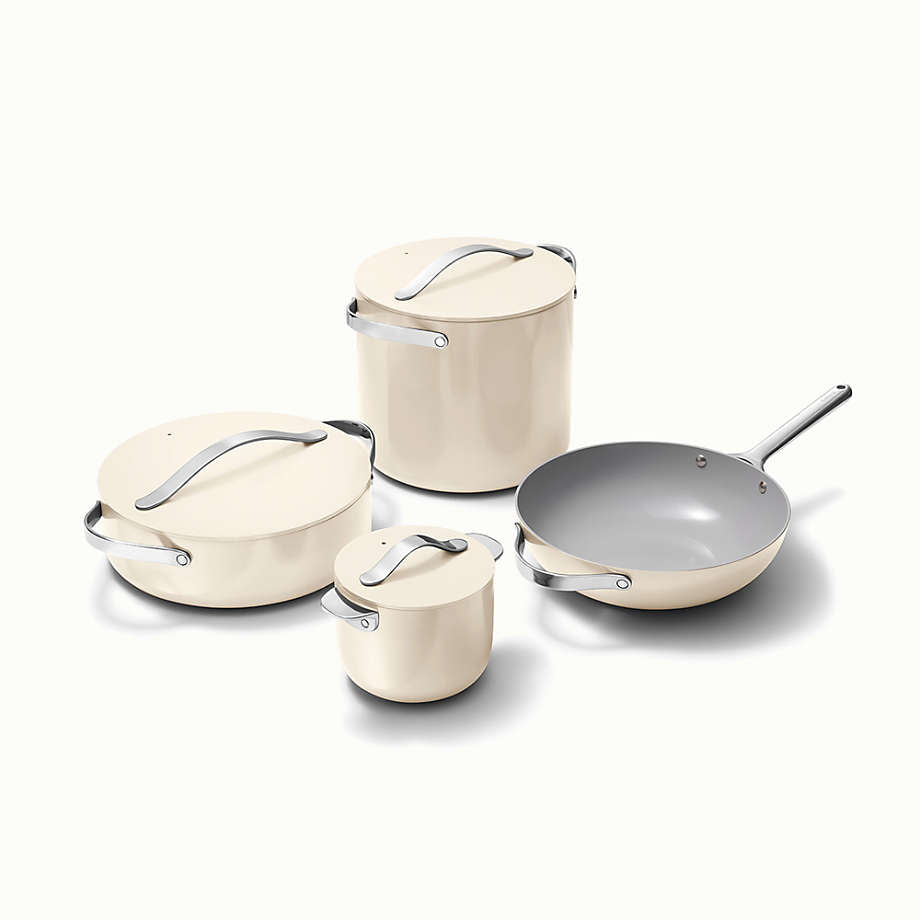 Caraway Cookware+ Collection | Set de Cocina de Cerámica | Color Crema