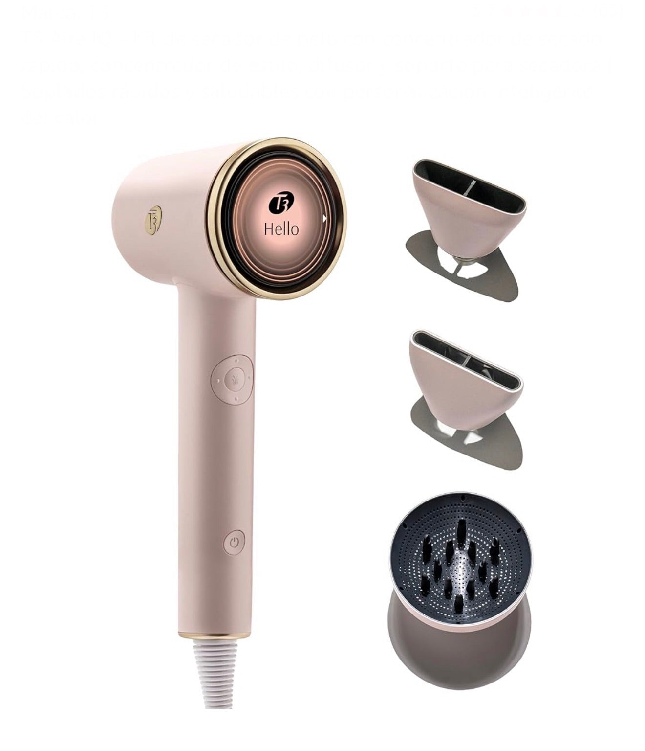T3 Aire IQ | Secadora Inteligente Profesional | SATIN BLUSH