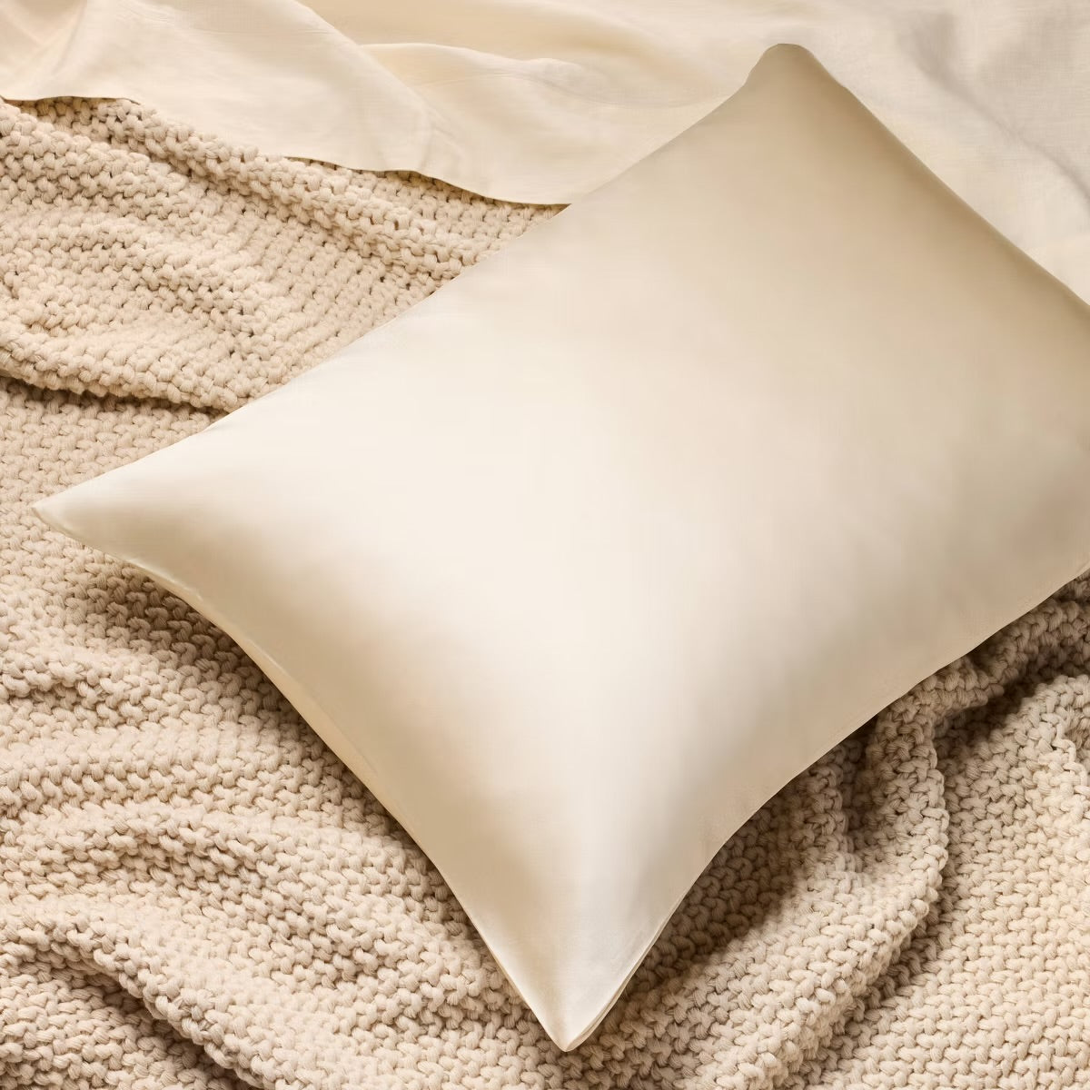 Funda de Almohada Standard Natural | 100% Seda | CASALUNA™