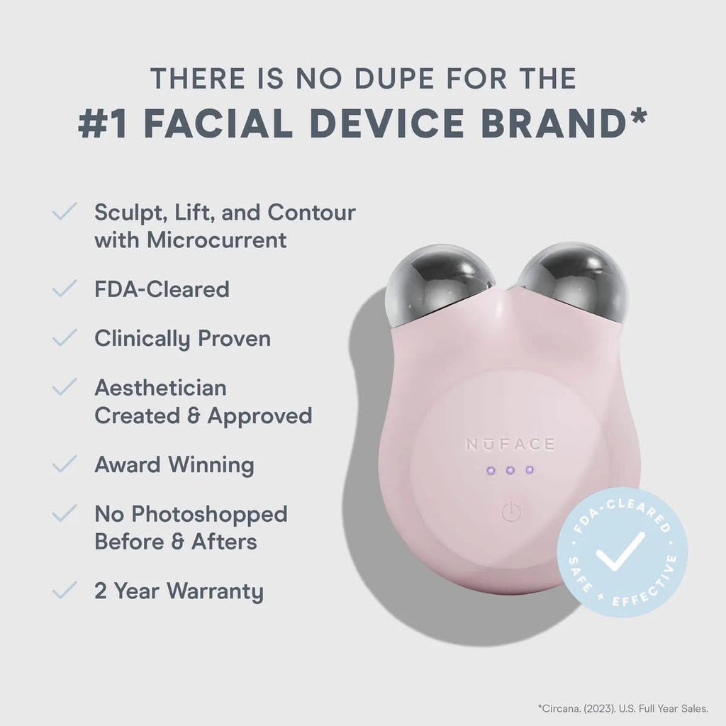 NUFACE MINI+ Facial Toning Routine Bundle | Sandy Rose