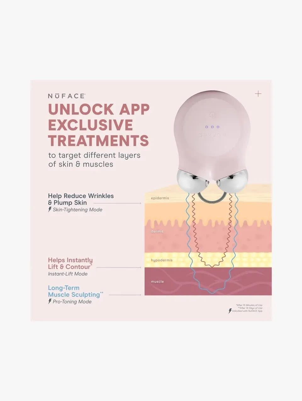 NUFACE MINI+ Facial Toning Routine Bundle | Sandy Rose