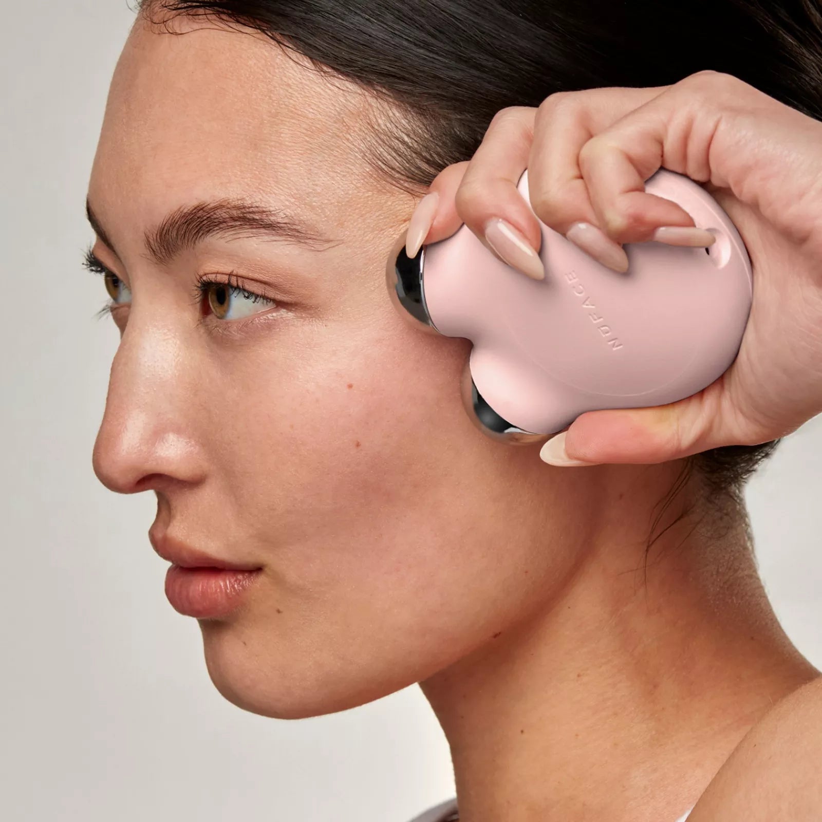 NUFACE MINI+ Facial Toning Routine Bundle | Sandy Rose