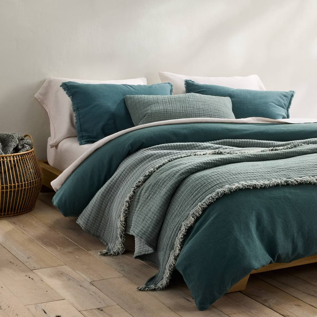 Colcha Reversible Texturizada | 100% Algodón Chambray | CASALUNA™