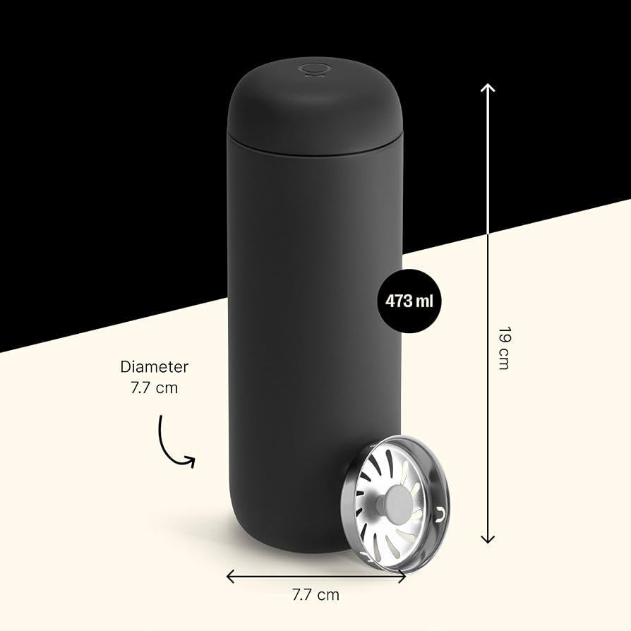 Fellow Carter Move Taza de Viaje | 473 ml | Matte Black