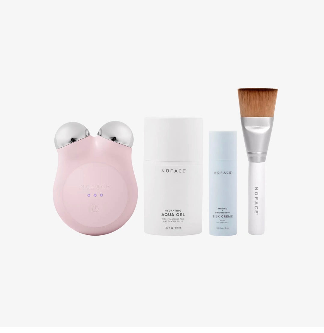 NUFACE MINI+ Facial Toning Routine Bundle | Sandy Rose