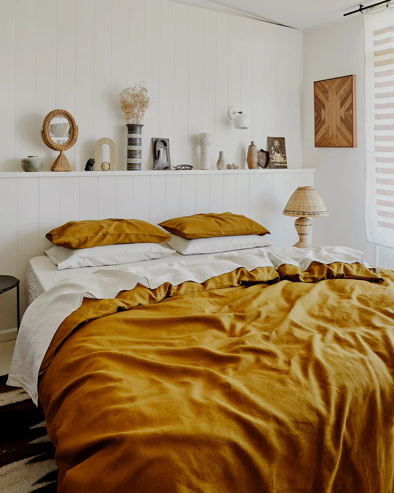 Duvet Cover King Tono Curcuma | 100% Lino Francés BED THREADS™