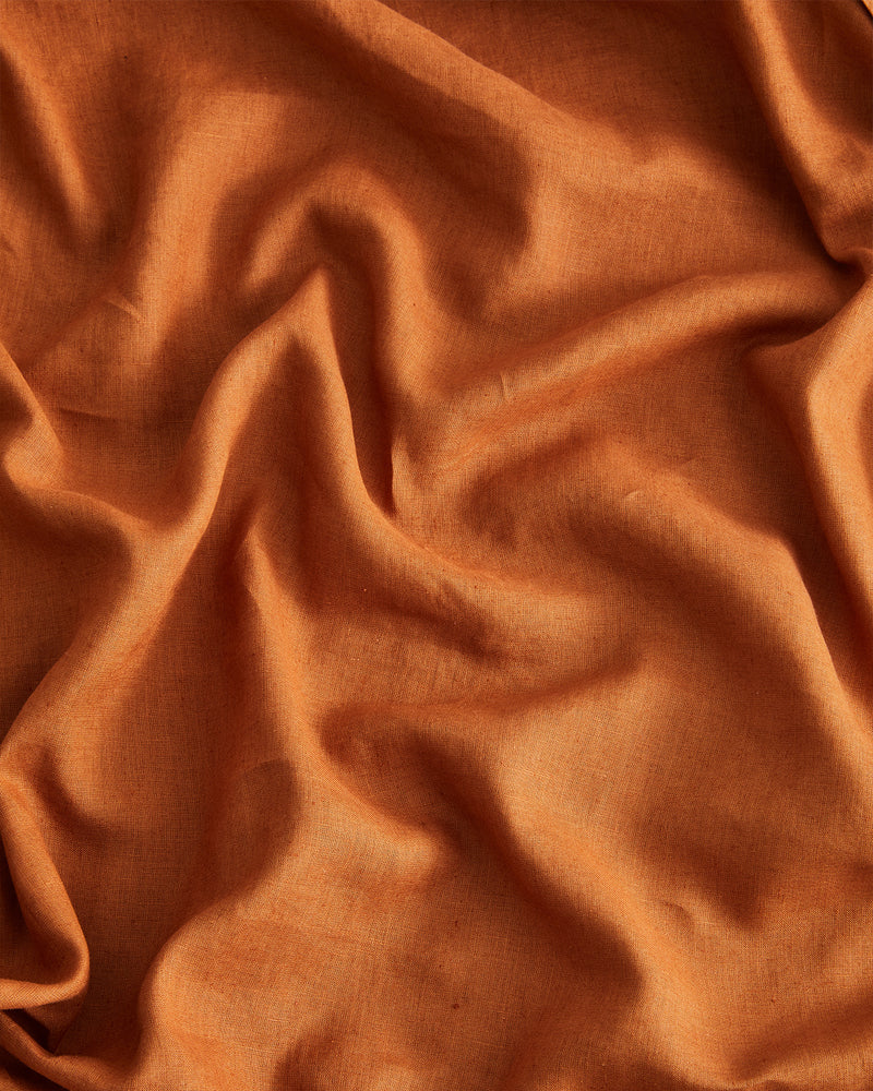 Cal King sábana encimera tono Óxido | 100% lino francés | Bed Threads™