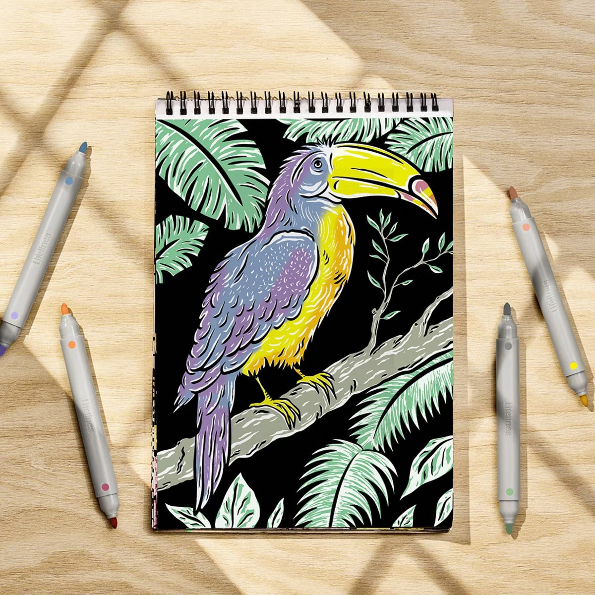 FlowArt™ Cuaderno de Arte Relajante | Hidden Patterns Animals