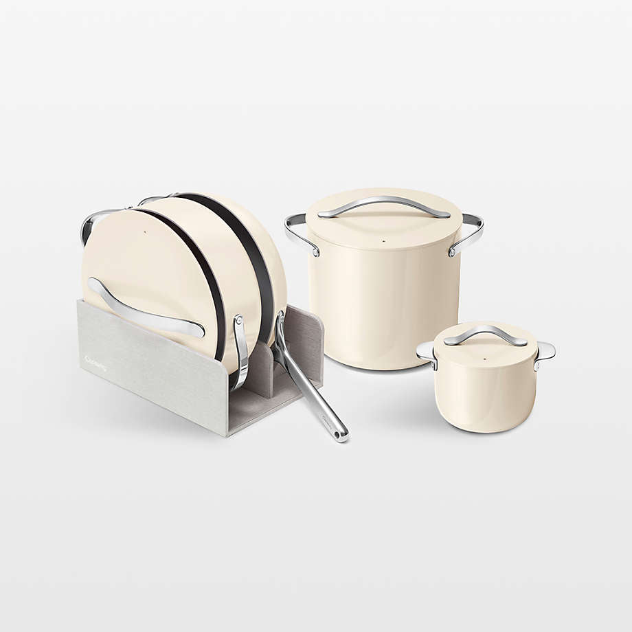 Caraway Cookware+ Collection | Set de Cocina de Cerámica | Color Crema