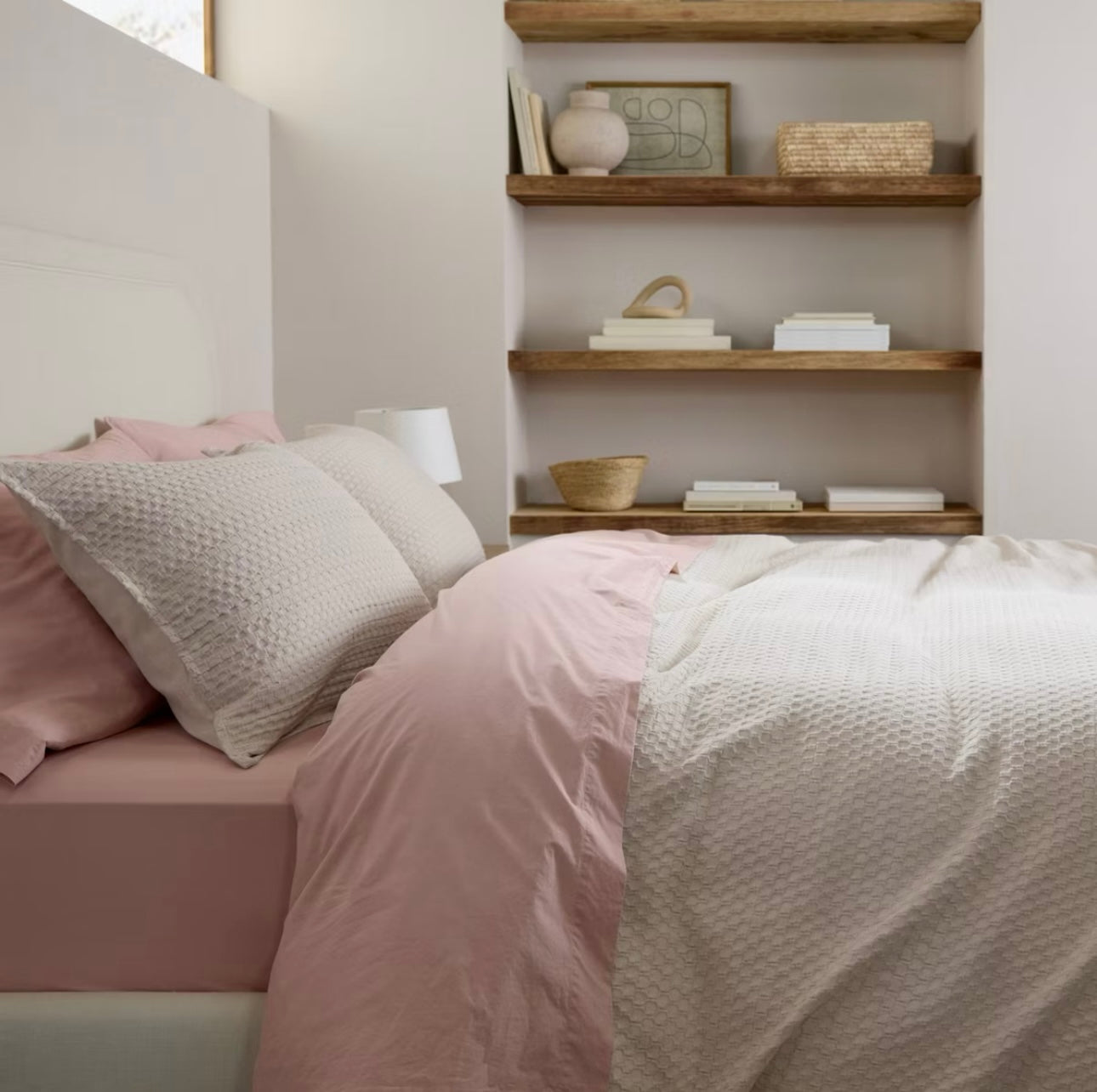 KING/Cal King Duvet Cover Set | 100% Algodón Textura Panal | PARACHUTE™