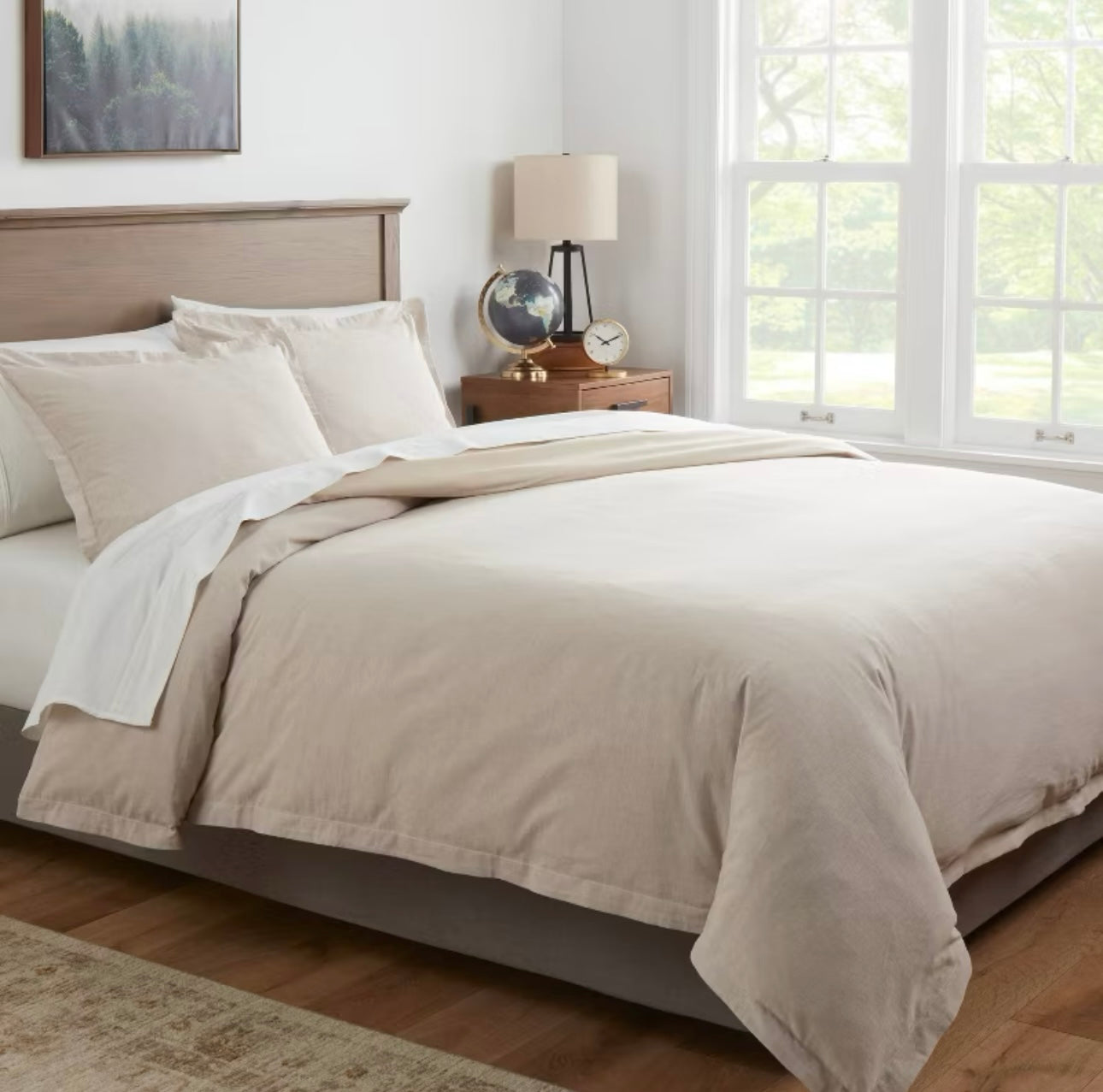 KING DUVET COVER y Fundas de Almohada | Lino Algodón Chambray | THRESHOLD™