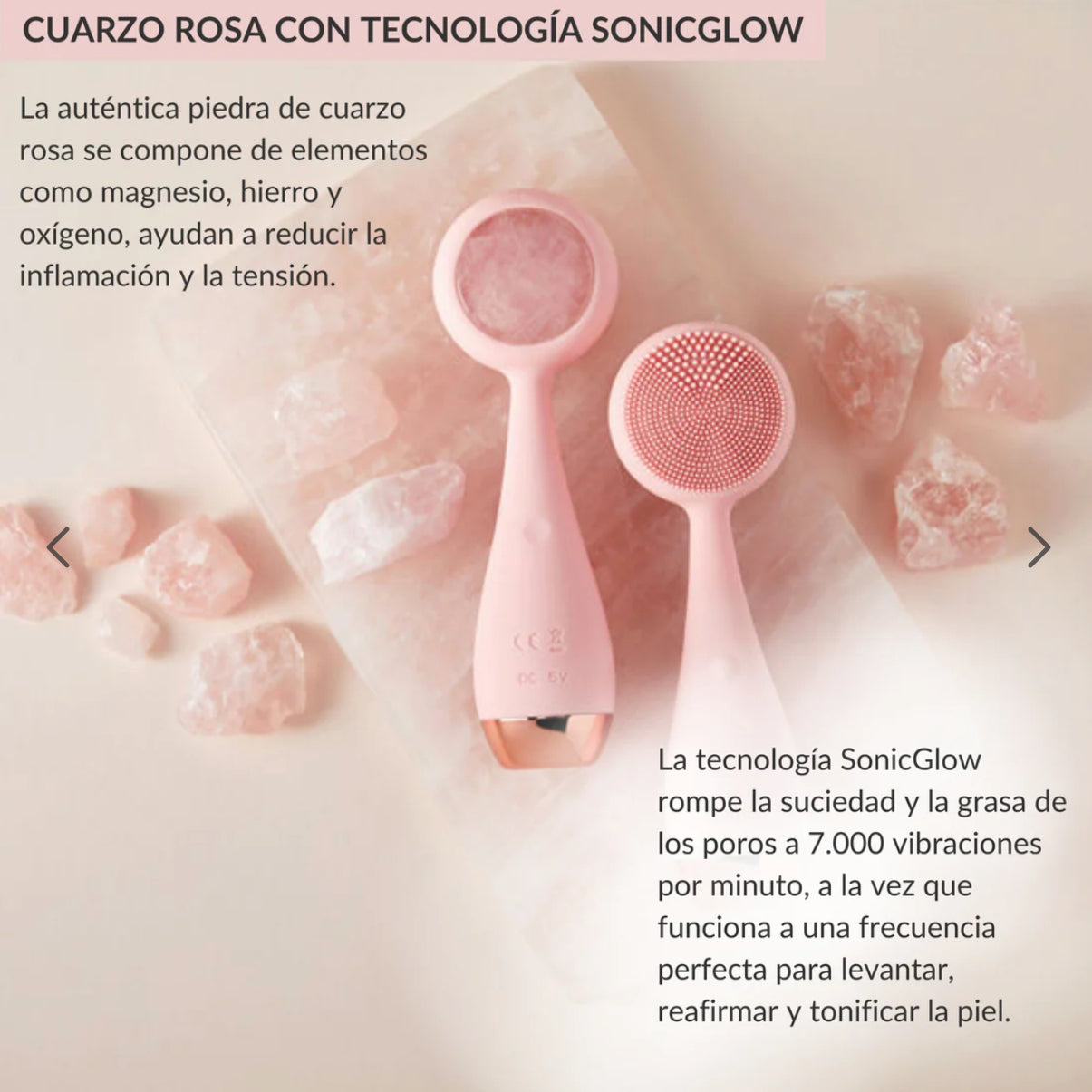 PMD Clean Pro RQ | Dispositivo Facial con Cuarzo Rosa y Terapia de Calor