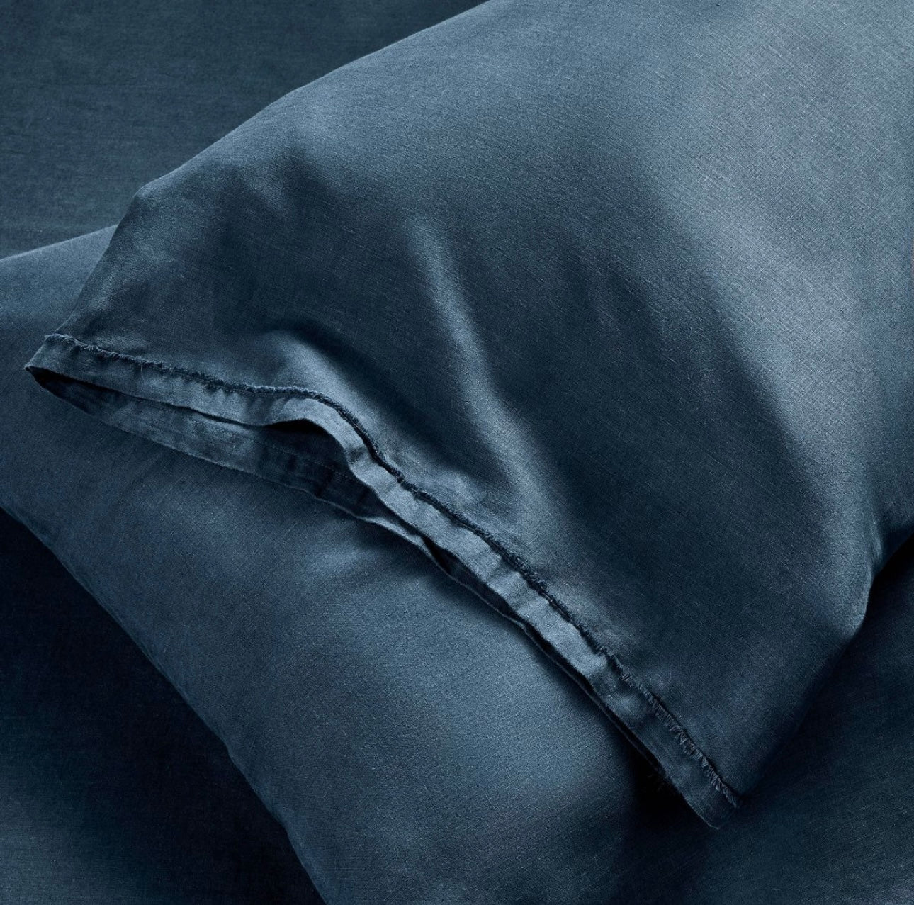 QUEEN Set de Sábanas 100% Lino | Dark Mineral Blue | CASALUNA™