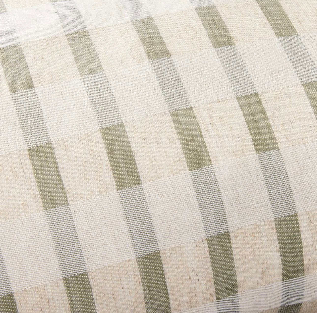 Almohada Lumbar de Rayas en Capas | Verde Salvia & Crema Natural | HEARTH & HAND™