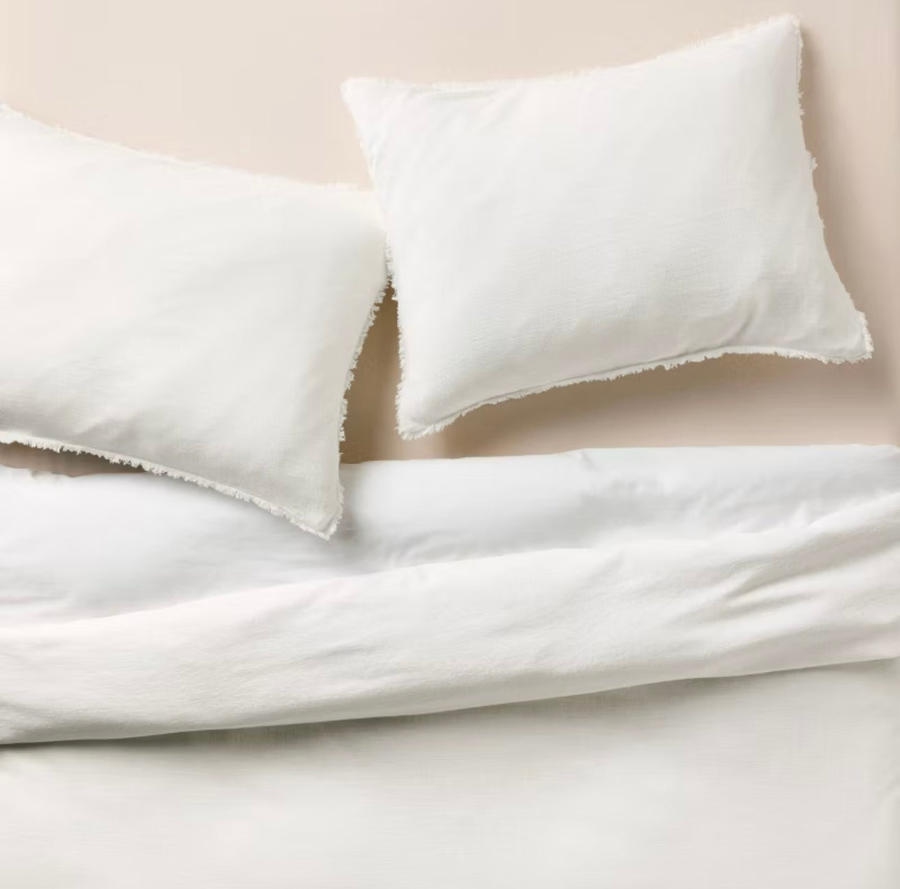 DUVET COVER y Fundas de Almohada | Mezcla de Lino Blanco | CASALUNA™ Ideal para camas Matrimonial y Queen  ¡𝘚𝘰𝘭𝘰 𝘲𝘶𝘦𝘥𝘢 1!