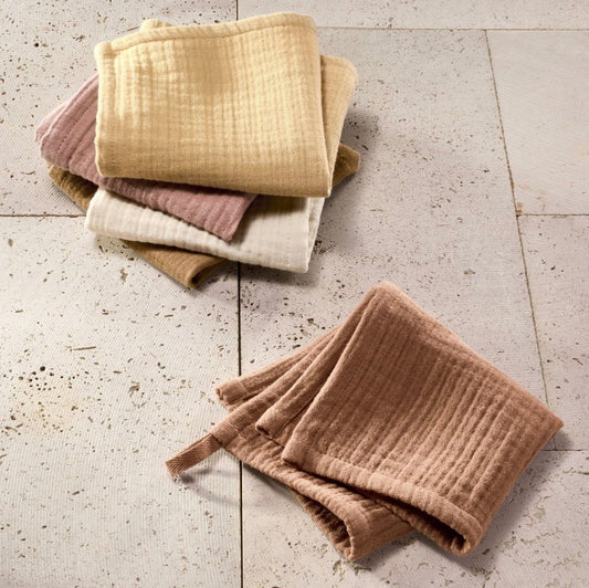 Set de 5 Paños Faciales de Gasa Orgánica | CASALUNA™