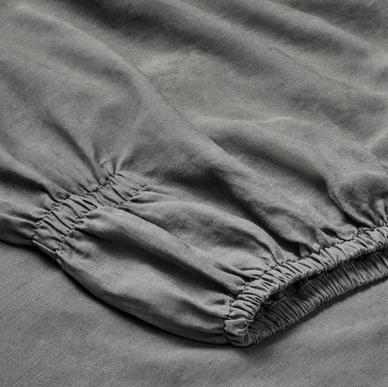 QUEEN Set de Sábanas 100% Lino | Dark Gray | CASALUNA™