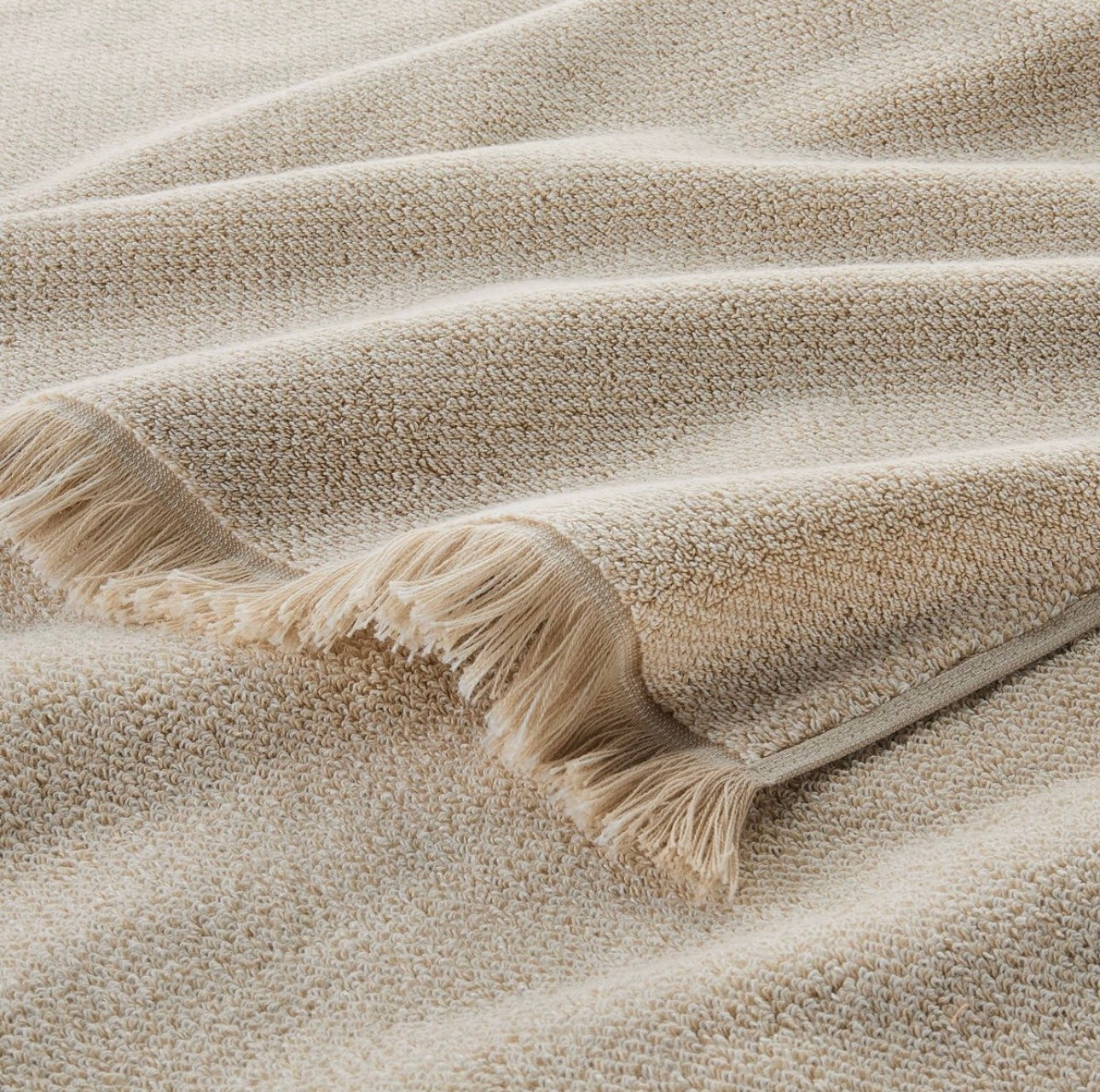 Set de 2 Toallas de Mano Texturizadas | Tono Natural | 100% Algodón Orgánico | CASALUNA™